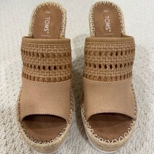 Toms Monica Mule Wedge Espadrilles - Never Been Worn!